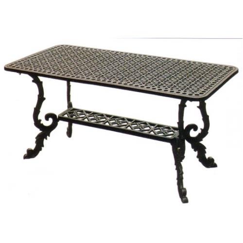 Darlee Monte Carlo 21 Inch X 42 Inch Cast Aluminum Coffee Table