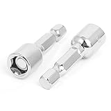 uxcell　磁気ナットセッター　金属　シルバートーン　2個入り　クイックリリース　クイックリリース