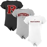 Nike - Nike Rutgers Scarlet Knights Newborn Scarlet, Ash & White 3-Pack Romper Set
