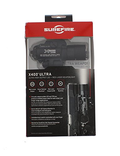 SureFire X400 Ultra-High Output LED and Laser Weapon Light, Red