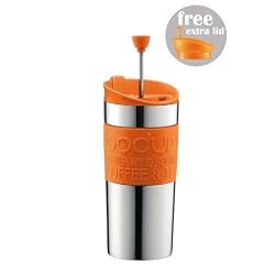 Bodum TRAVEL PRESS 0.35L Edelstahl Kaffeebereiter orange