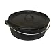 Cajun Cookware Seasoned Cast Iron Camp Pot Without Legs 6 Qt.