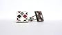Cufflinks - Offbeat Diamonds Red and Grey