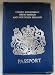 Real Leather British Passport Cover in Blue