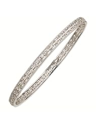 Sterling Silver Stackable Expressions Carved Slip-on Bangle Bracelet - Stackable Jewelry Collection