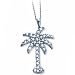 14Kt White Gold Diamond Palm Tree Pendant Necklace