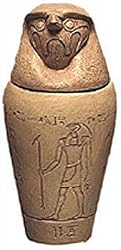 Canopic Jar of "Falcon" Quebehsenuef, 9"H - Large