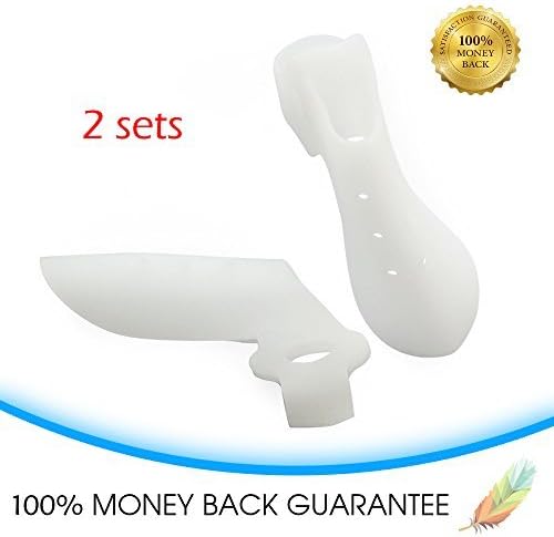 BUNION CORRECTOR - Toe Cushions Protect Your Bunions - Bunion Bootie Bunion Pads are Stretchable Bunion Cushions for Bunion Relief from Hallux Valgus - 1 Set Of Two Hammer Toe Straighteners included.