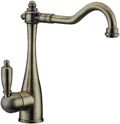 WFU® N1502R Classic Single Handle High Arc Kitchen Sink Faucet with Swivel Spout - Bronze