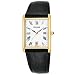 Pulsar Men's Gold-Tone Stainless Steel Black Leather Strap Watch #PXDA82