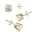 14K Yellow Gold Stud Earring Aprx .02 Carat Total Weight, 1mm Each Round Simulated Diamond Earring. Set on Stamping Setting & Friction Style Post