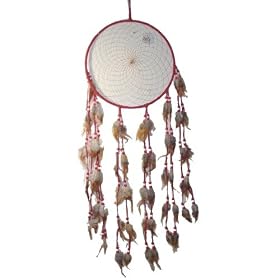 Dreamcatcher with Feathers, 10" Ring Diameter, Assorted Colors