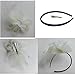 Coolr Fascinator Hair Clip Feather Wedding Headwear Bridal Headpiece for Women (Beige)