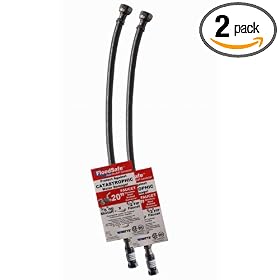 Watts MFS SC20-68 FloodSafe 3/8-by-1/2-by-20-Inch Faucet Connector, 2-Pack