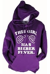 This Girl Has Bieber Fever Purple Hoodie Adult Sweatshirt