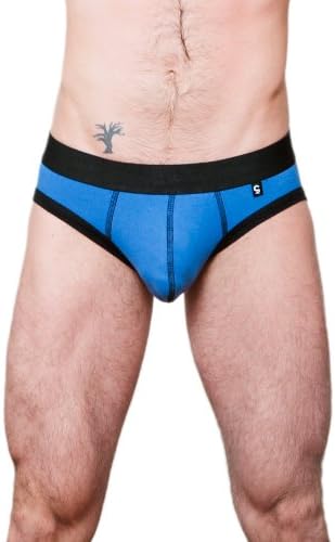 Chris Salvatore Men's Designer Sport Briefs (Small, Blue)
