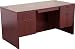 59''W x 30''D Contemporary Hanging Pedestal Desk with Mahogany Finish [SL-CF5103-2HG-CD-MAH-GG]
