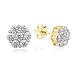14k Yellow Gold Diamond Cluster Stud Earrings (1/4 cttw, I-J Color, I2-I3 Clarity)