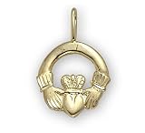 14k Gold Claddaugh Charm