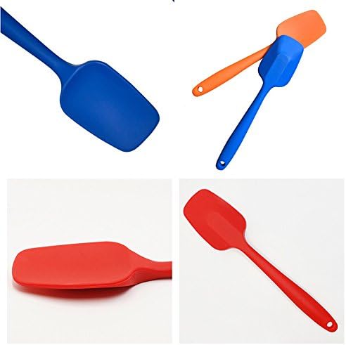 Popro 2-Piece Silicone Spatulas Set Spoonula Spatula Heat Resistant Cooking Utensils (Ramdon Color) (Small 8.25 Inch)