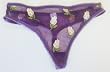 Ladies Low Rise Stretch Embroidered Lace Thong - One Size Fits Most - 5 Colors