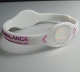 Original Power Balance - White W/pink Lettering - Small (17.5cm)