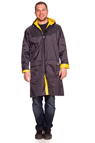 RAIN SLICKS Unisex Reversible Rain Coat Jacket Parka (X-Large)
