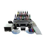 4 Machine Tattoo Starter Kit / 15 1/2 Oz Bottles Ink / 50 Variety Tattoo Needles / LCD Power Supply / Accessories / Liners + Shaders