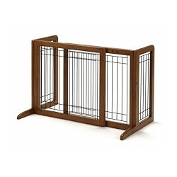 Richell 94135 Freestanding Pet Gate with Autumn Matte Finish, Small