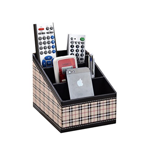 Vanzoe PU Leather Remote Control/Controller TV Guide/Mail/CD Organizer/Caddy/Holder