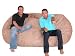 7.5-feet Xx-large Buckskin Cozy Sac Foof Bean Bag Chair Love Seat