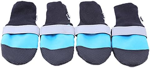 LittleTail Waterproof Outdoor Dog Wearable Non Slip Shoes Pet Rain Boots Blue XL