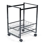 Advantus Mobile File Cart with 2 Sliding Baskets, 19.5 x 16 x 13 Inches, Black (34075)