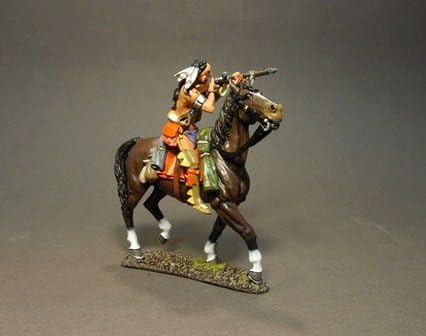 John Jenkins Designs The Raid On St. Francis 1759 Woodland Indians, Mounted Woodland Indian, Firing Musket A RSF-21A
