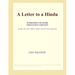 A Letter to a Hindu (Webster's Spanish Thesaurus Edition)