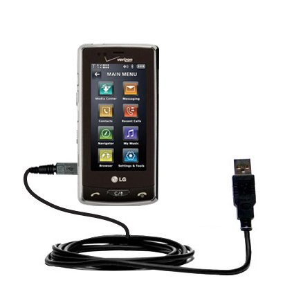 Classic Straight USB Cable for the LG VX9600 with Power Hot Sync and Charge capabilities - uses Gomadic TipExchange Technology