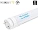 Hyperikon 4 Foot LED Tube, T8 T10 T12 40 Watt Replacement (18W), Dual End Ballast Compatible, Frosted Lens, UL, DLC, Crystal White, 1 Pack