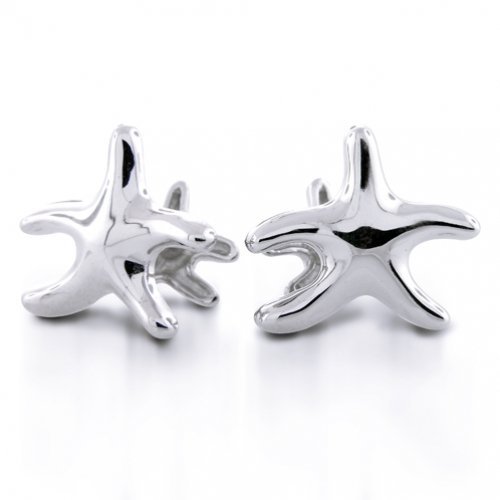Bling Jewelry Men Sterling Silver Starfish Cufflinks