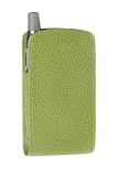 Beautiful, Rich Italian Leather case for the Palm Treo, in Key Lime Green Pebble Grain. Fits the Palm Treo 600, 650, 700w, and 700p.