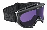 UVEX Downhill II Ski Goggle,Black Frame with Double Psycho Lens