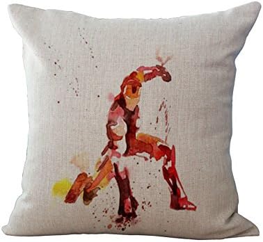Super Heroes X Men Thicker Cotton &amp; Linen Pillowcase Decorative Throw Pillow Cover (ironman)