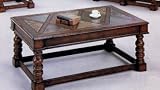 Distressed Finish Wood & Slate Top Coffee Table By Coaster Furniture