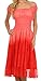 Sakkas Womens Mid Length Spring Maiden Ombre Peasant Dress
