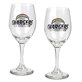 San Diego Chargers NFL 2pc Wine Glass Set - Primary Logo