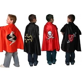 Superhero Costume Dressup Set 4 Knight Bat Pirate Capes