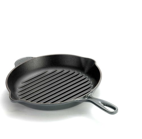 Le Creuset Cast Iron Round Grillit, Granite, 26 cm