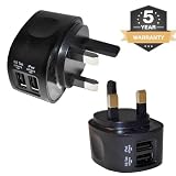 Dual USB 2.1AMP (2100mAh) Travel Wall Power Mains Charger Adaptor Compatiable With: Samsung Galaxy Note 10.1