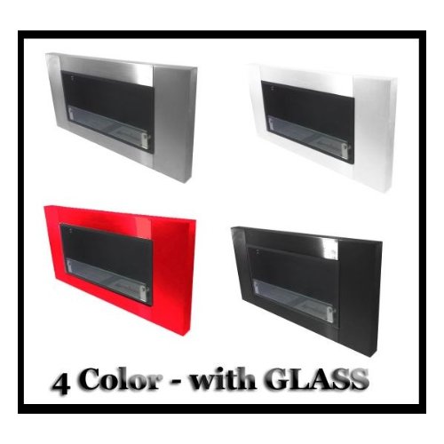 bio ethanol cheminée - Bio-Ethanol- Modèle Germay 2 Burner BLANC + réglable brûleur en acier inoxydable+ EN VERRE / LIVRAISON GRATUITE