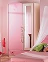 Zoe Kleiderschrank Kiefer / Rose