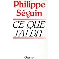 Ce que j'ai dit